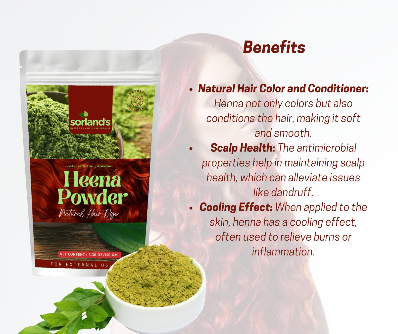 Sorelands Henna Powder Organic - 150 gm - Image 4